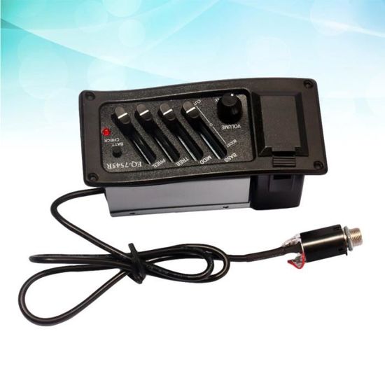 PS-500 5 Bandes Guitare Acoustique EQ Préampli égaliseur Micro