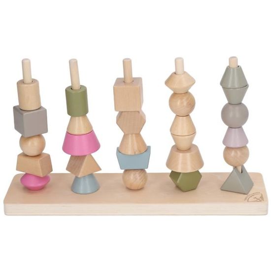 Planche Géométrique éducative En Bois - 6 Formes Et 6 Couleurs - Dès 3 Ans - Montessori