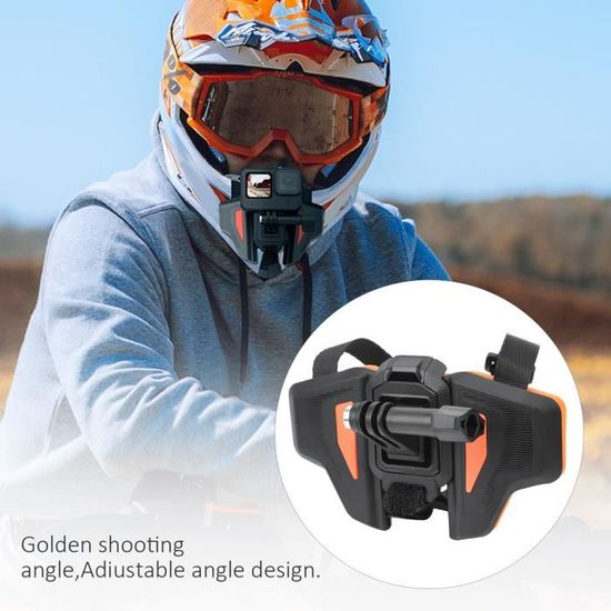 VINGVO Support de fixation de mentonnière pour casque de moto en forme de  papillon support fixe pour caméra d'action - Cdiscount Instruments de  musique