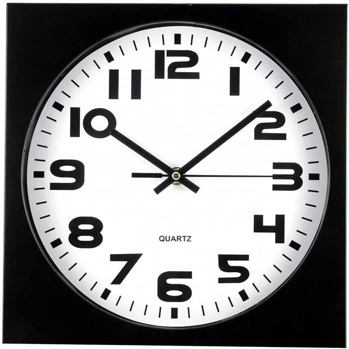 Horloge De Bureau Vintage Pas Cher ZYUEER Horloge Murale Geante Noir 