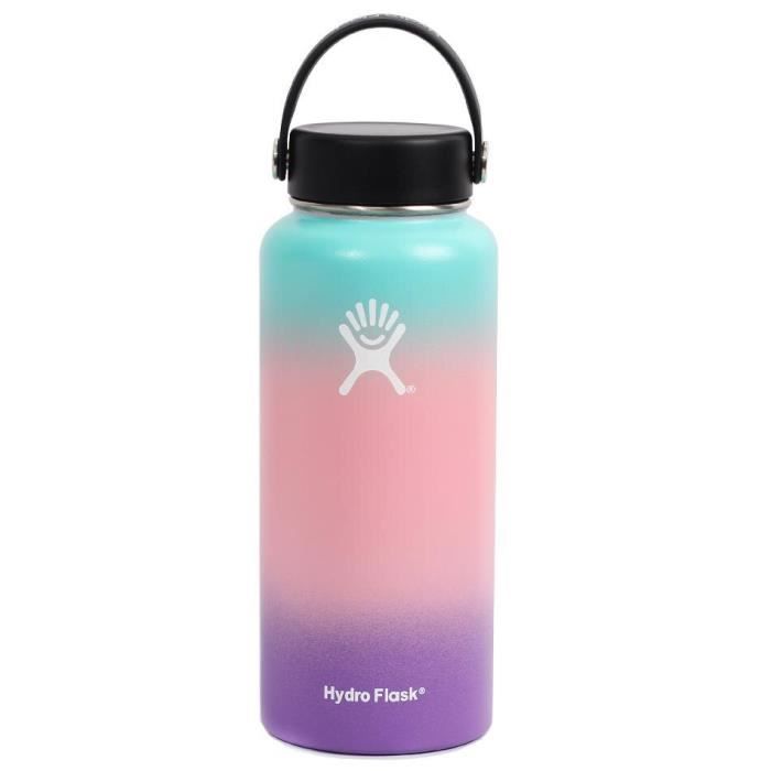 Autocollant Vinyle Pour Gourde Hydro Flask 40 Oz Large Bouche - Design Noir Et Argent