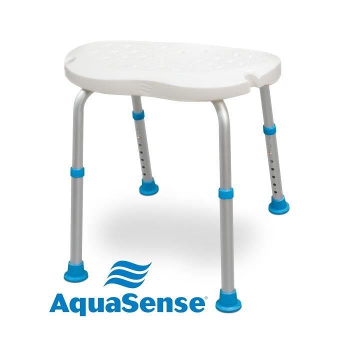 Siège de bain AIRGO NL-770-535 - Ergonomique - Surface texturée antidérapante - Ajustable de 38 à 56 cm - Poids maximal : 136 kg