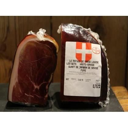 1/4 DE JAMBON DE SAVOIE 12 MOIS D AGE FUME SANS OS
