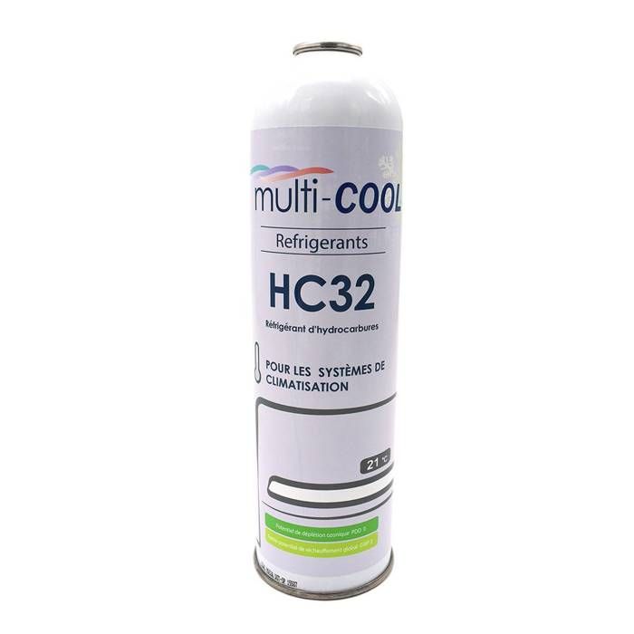 Canette Réfrigérant Multicool-R32 de 350grs, remplace le R32 et le R410a-