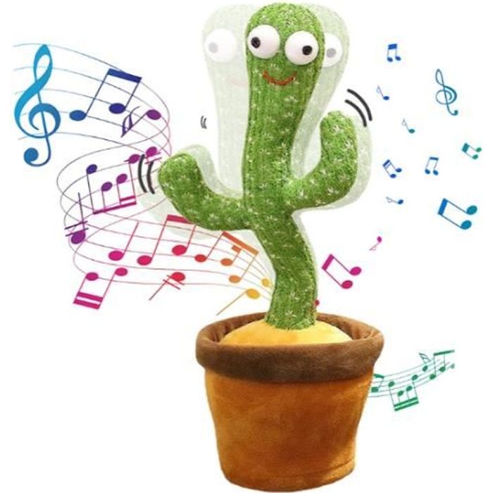 Jouet Cactus Enfants,Cactus Qui Danse, Jouet en Peluche pour Enfants, Apprendre à Parler, poupées, 120 chansons, Enregistrement