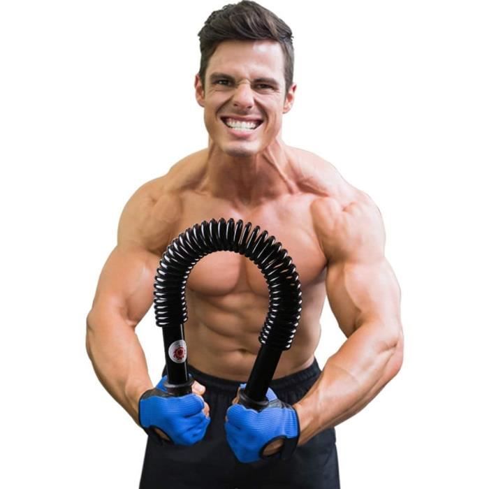 Power twister Barre à Ressort avec résistance 30kg,Renforcement Musculaire Professionnel pour pectoraux et Bras Muscles,