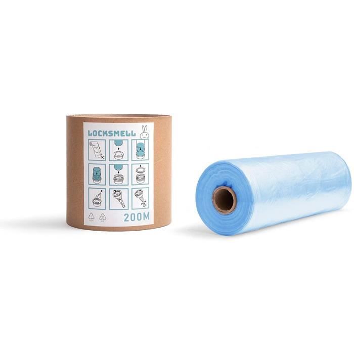 POUBELLE A COUCHES Nappy Bin Liner Compatible with Tommee Tippee Sangenic Made From Recycled Materials + Refill Tube For Easy Refi