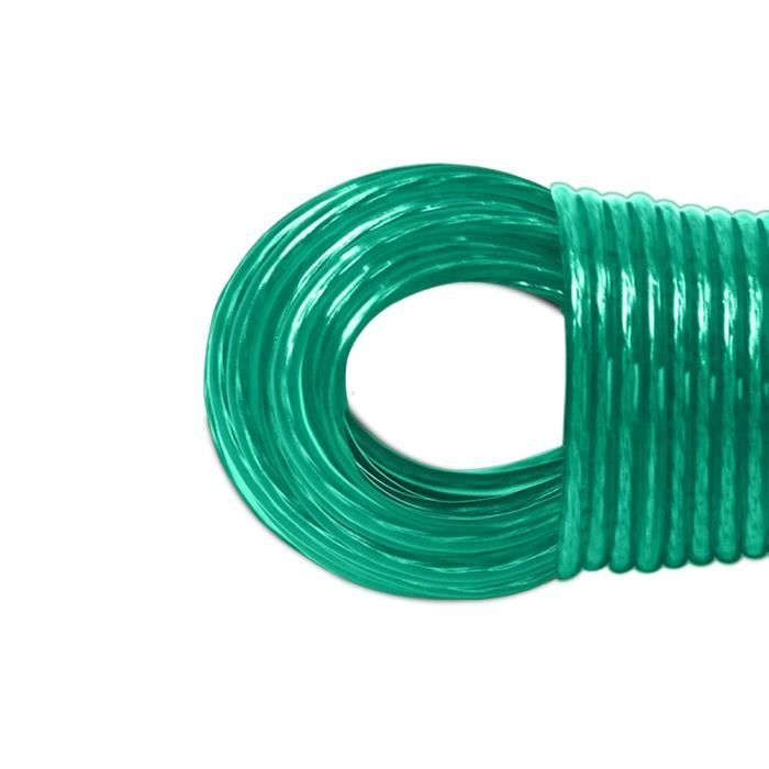 LaundrySpecialist Corde à Linge de 35 mètres avec Armature en Acier de Extra-Robuste et Extra-Longue. Soin du linge materiel. Vert