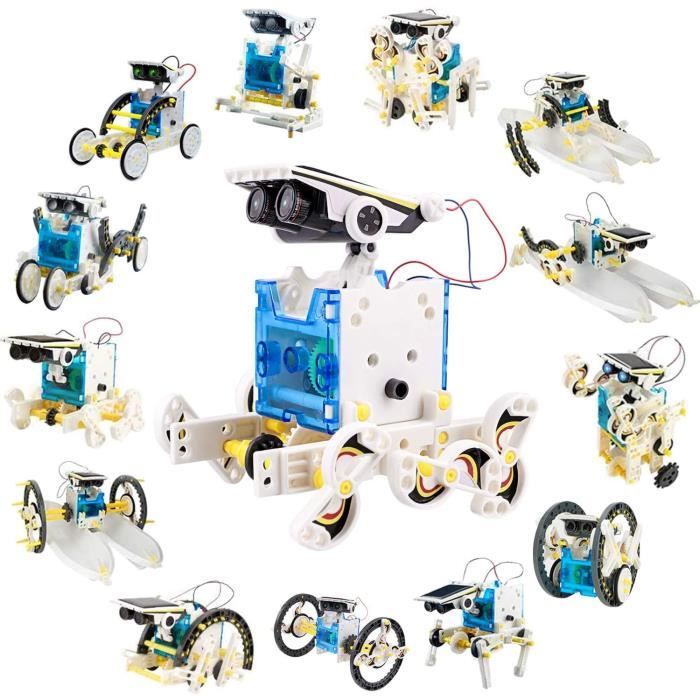 VEHICULE A CONSTRUIRE ENGIN TERRESTRE A CONSTRUIRELatocos Kit Robot a Construire STEM Robot Solaire 14 en 1, Jeu de Constructi505