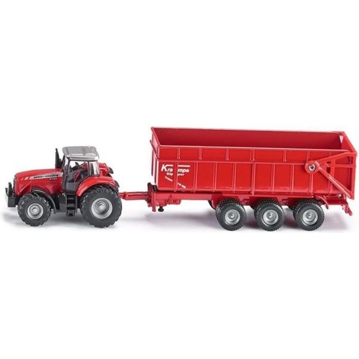 VEHICULE MINIATURE ASSEMBLE ENGIN TERRESTRE MINIATURE ASSEMBLE SIKU 1844, Tracteur Massey Ferguson avec remorque, 1:87, M&eacu443