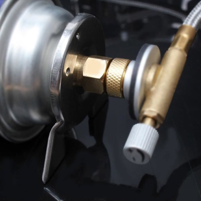Drfeify Adaptateur de brûleur de cuisinière Adaptateur de gaz de réservoir de cylindre long de convertisseur de brûleur de