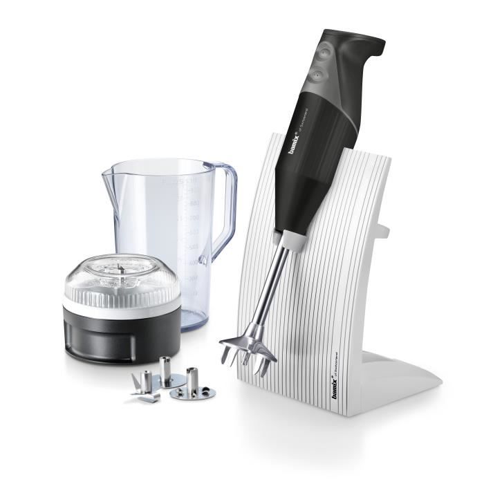 BAMIX SWISSLINE M200 Mixeur Plongeant - 200W - 2 Vitesses - 6 Accessoires - Noir