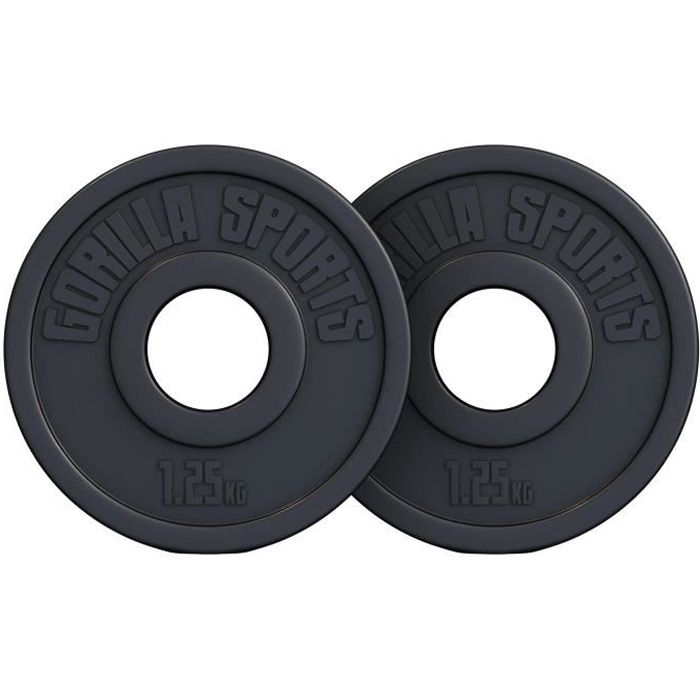 Paire de disques en plastique de 1,25 KG (2 x 1,25 KG) - 50-51 mm