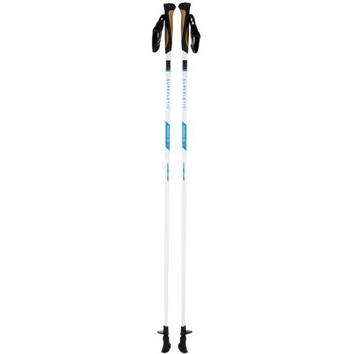 Bâtons de marche nordique - KLARFIT - Sines FX Professional - 50% carbone - Poignées ergonomiques en liège - 100 cm