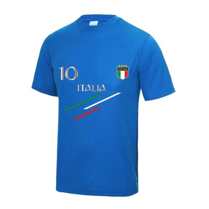 Maillot - Tee shirt de foot Italie enfant Taille de 3 à 13 ans (7 / 8 ans - bleu)