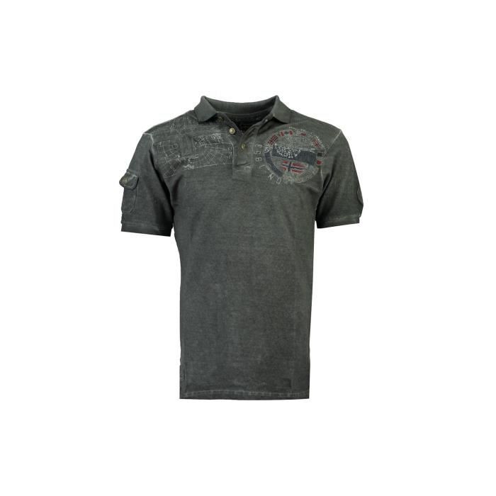 Polo Homme Geographical Norway Kinflat Gris