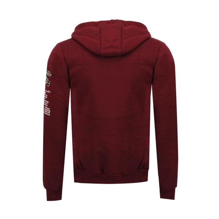 Sweat Homme Geographical Norway Gymclass Color Bordeaux