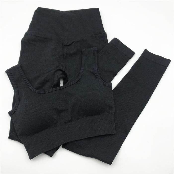 Textile Fitness - Danse,Ensemble de Yoga vêtements de Sport pour femmes vêtements de Sport costume de Sport pour - Type black set
