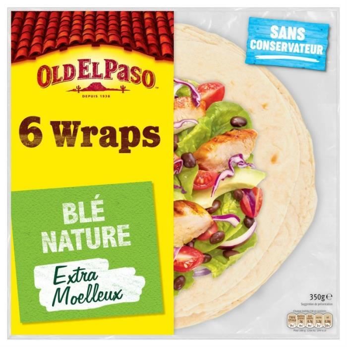 OLD EL PASO - Wraps De Blé Nature 350G - Lot De 4
