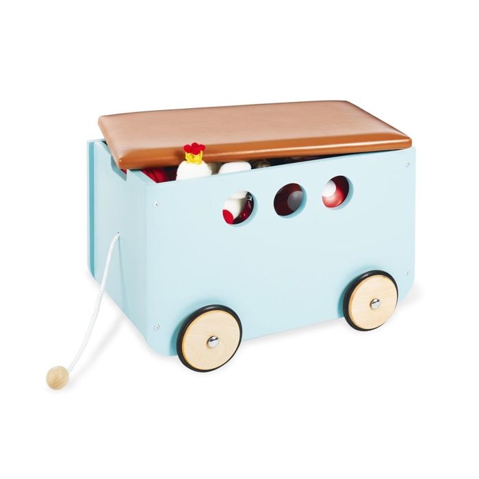 Pinolino Coffre avec roues pour jouets Jim Bleu
