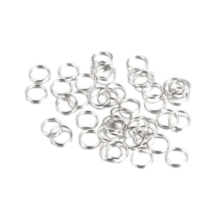 Accessoires création anneaux de jonction 5 mm 200 pcs Gris