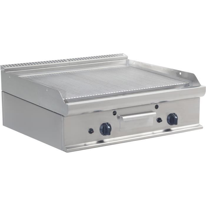 Plancha 800 gaz rainurée E7-KTG2BBR
