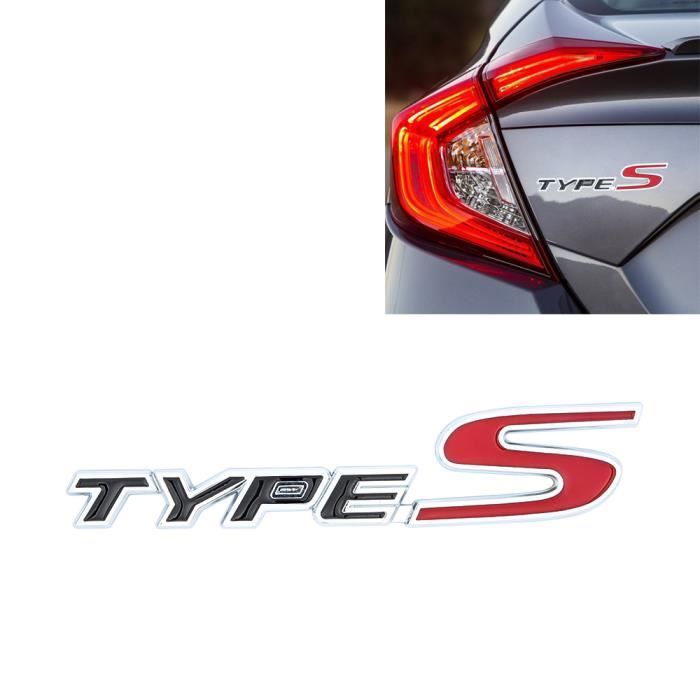 SENZEAL Emblème TYPE S Loge Sticker Voiture Insigne badge Digital Métal Autocollant Auto Décoration