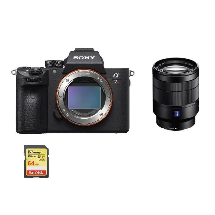 SONY A7R III + SEL 24-70MM F4 ZA OSS + Carte SD de 64 Go
