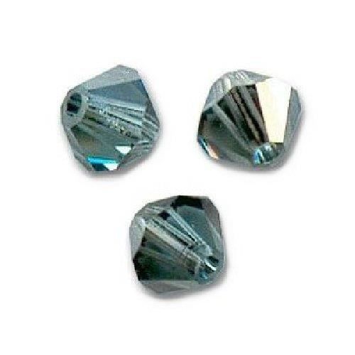 50 Perles Toupies Swarovski® 4mm INDIAN SAPPHIRE SATIN