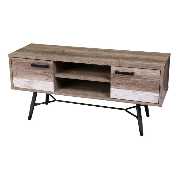 Meuble de TV Brooklyn - 120 x H. 55 cm - Marron