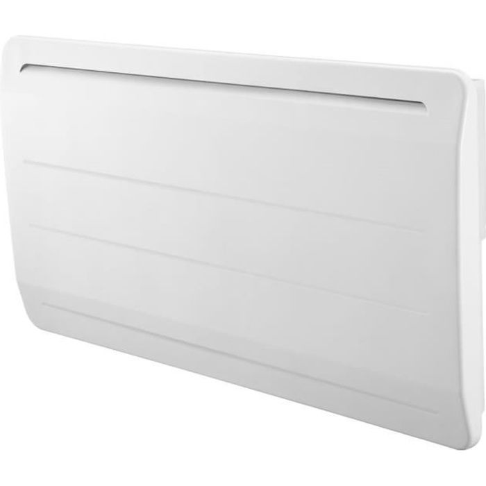 Radiateur électrique fixe 2000W à inertie en fonte horizontal blanc - Ecran LCD - Thermostat intégré - Détecteur de fenêtre ouverte