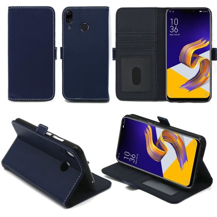 Asus Zenfone 5 ZE620KL Etui portefeuille bleu - Housse pochette