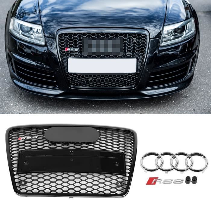 Grille de Pare-chocs Hotte Alvéolée RS6 Style Sport pour Audi A6 / S6 C6 05-11---QILU