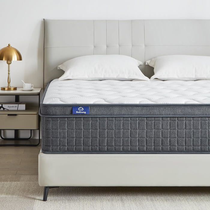 SUILONG Hybride Matelas 180x200 cmÉpaisseur 26 cmMatelas à Ressorts Ensachés Mémoire de Forme7 Zones de Confort