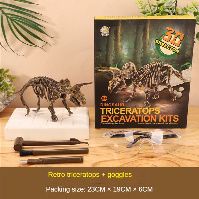 Kit jouet d'excavation de fossile dinosaure pour fille • Petites Pirates