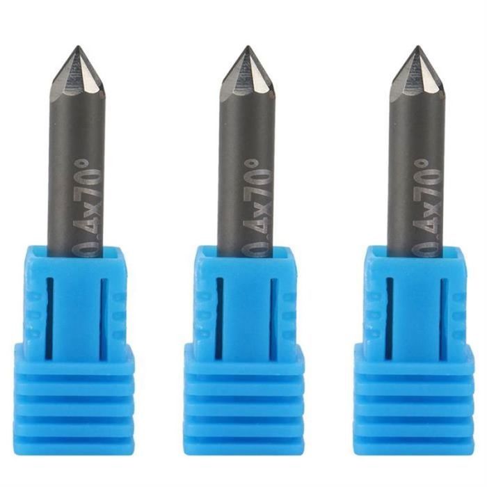 GRAVEUR 3X Bits de Gravure Diamant PCD Graveur Outils de Sculpture CNC Fraise En Carbure de