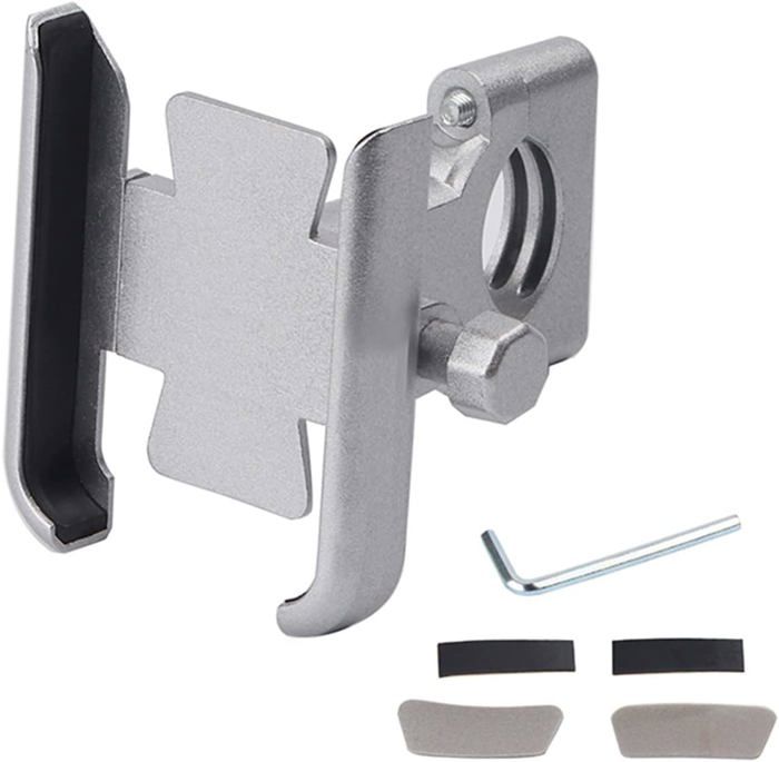 Support Téléphone Vélo Lixada Rouge + Bandes Sécurité - Universel Réglable Guidon VTT