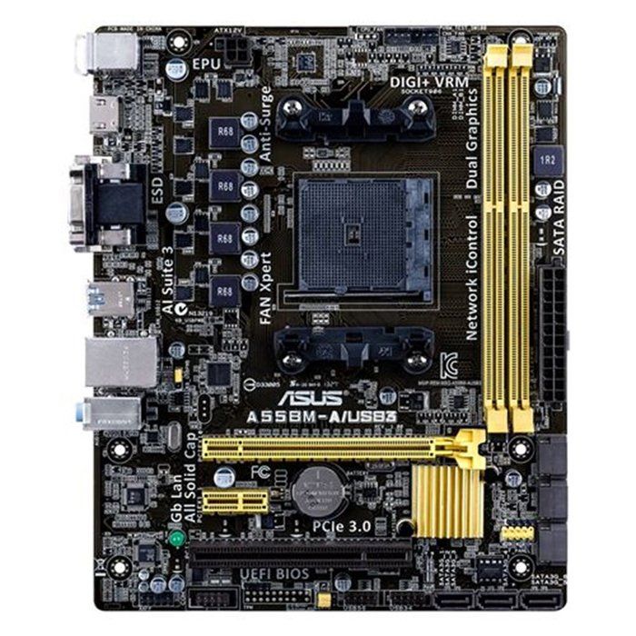 Carte mère ASUS A55BM-A/USB3 AMD A55 Socket FM2+ 2xDDR3 32GB Micro ATX - Asus
