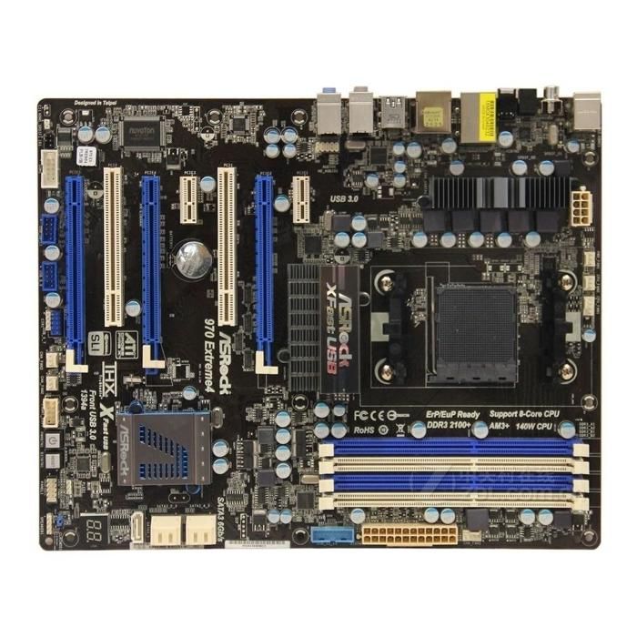 Asrock Am3 Ddr3 Carte Mère ASRock 970 Extreme4 AMD 970 Socket AM3