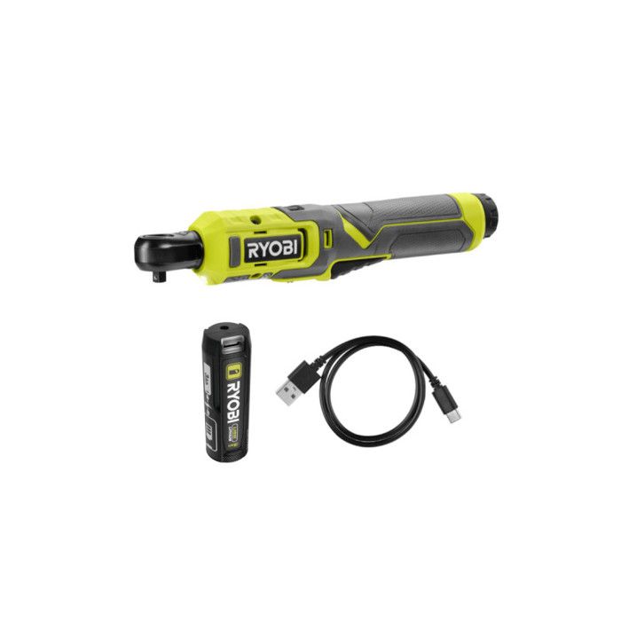 Pack RYOBI 4V Clé à cliquet RR14W4 0 14 1 Batterie 3 0Ah Câble USB - vue 2