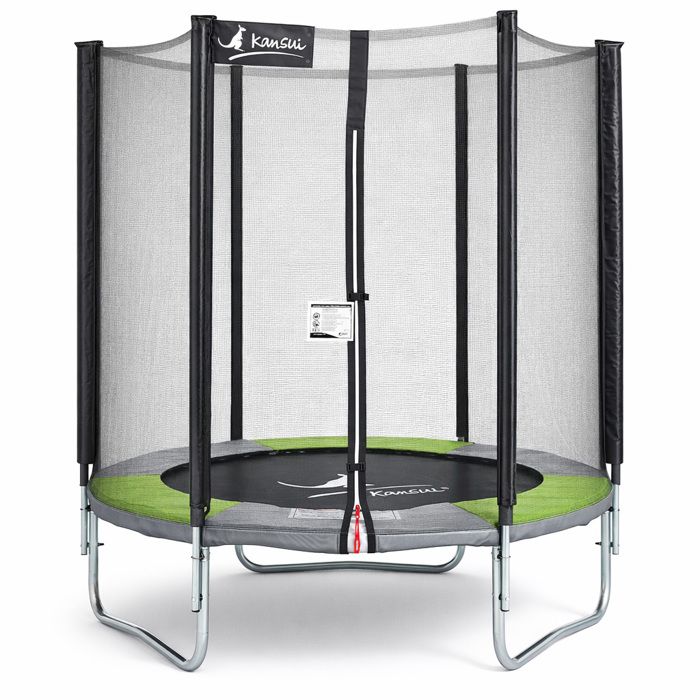 Trampoline KANGUI RALLI Ø 183 cm Compact Enfant Filet sécurité Jardin CE NF EN71-14