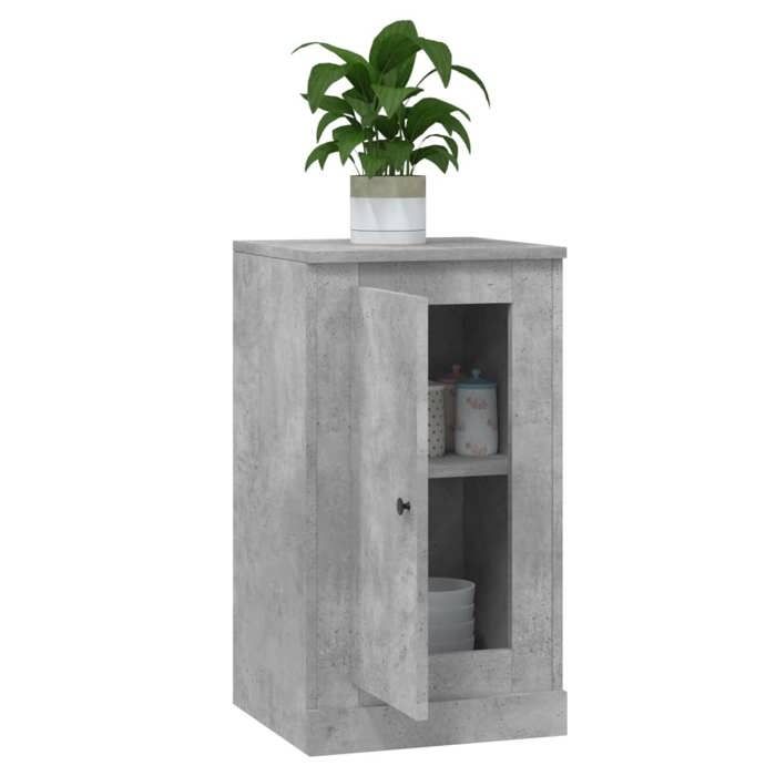 Promotion mai * Buffet bahut - Armoire de rangement - gris béton 37 5x35 5x67 5 cm EU5347816208