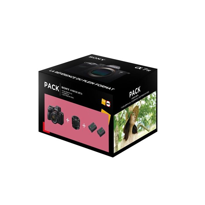 Pack Fnac Appareil photo hybride Sony Alpha 7IV + FE 28 60 mm f4 5.6 + FE 50 mm f1.8 + 2ème batterie - vue 3
