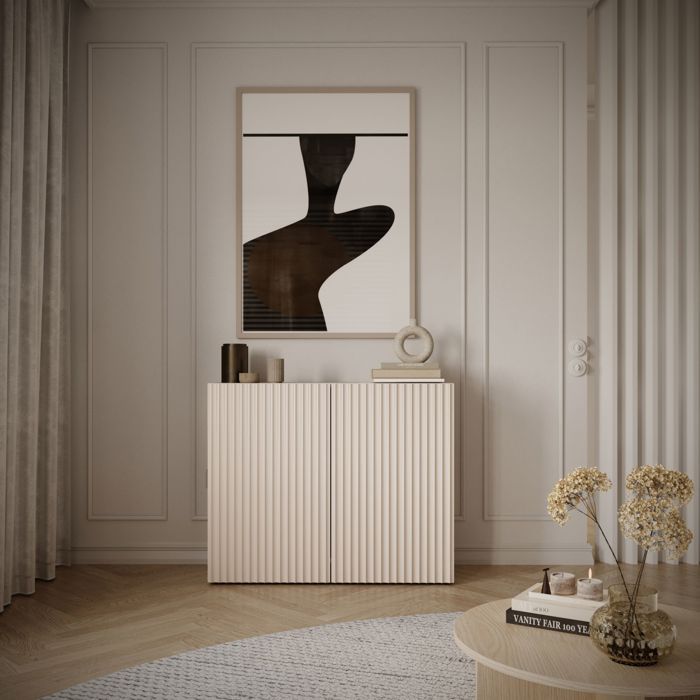 Buffet 2 porte - SUNDS - 100 cm - gris cachemire