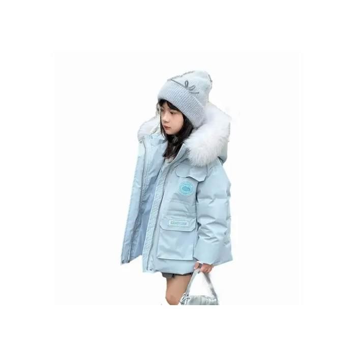Doudoune Fille Épaisse – Veste chaude épaisse dhiver pour ski snowboard et patinage – Bleu