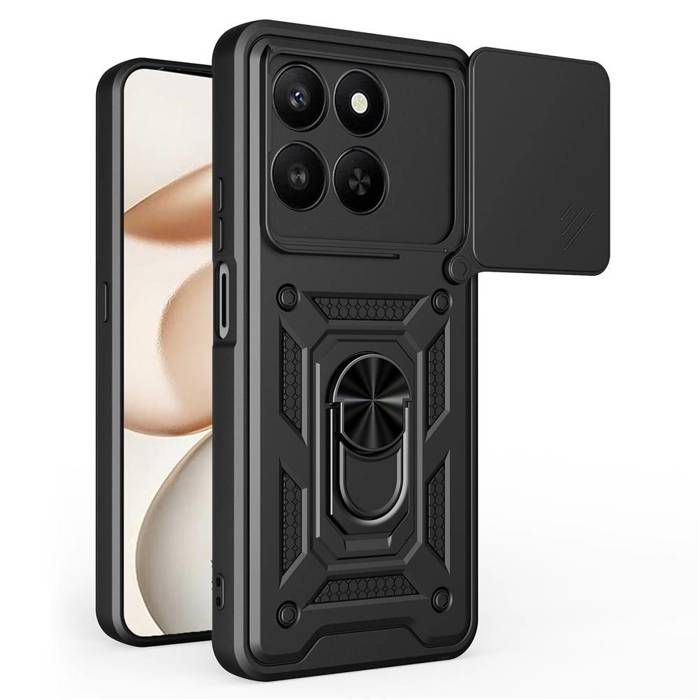 Coque pour Honor 400 Smart 5G / Honor X7d - housse etui rigide anti choc + film ecran - NOIR