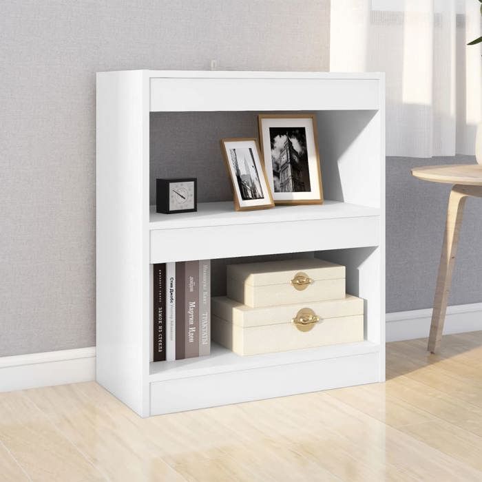 (SOLDES DEC)Bibliothèque - vidaXL - Meuble Étagère - support livres -/Séparateur de pièce Blanc 60x30x72 cm 01_2368805