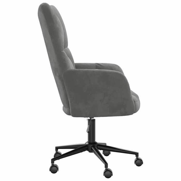 TOP 2026 Chaise de relaxation - Fauteuil 1 place - Gris foncé Velours - 61.5x69x(94.5-102) cm FF4340