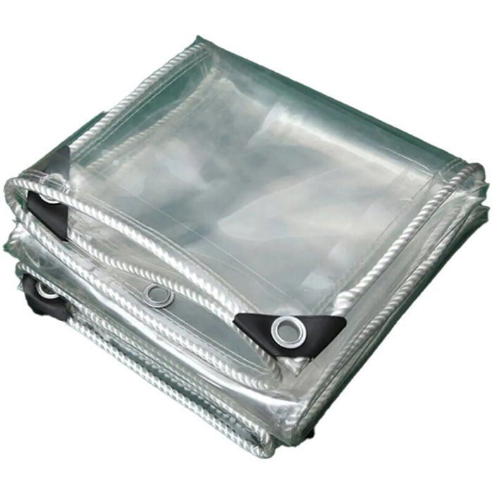 Bâche protection PVC transparent 2x1 5m pour meubles jardin résistante froid pluie gel