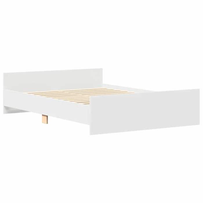 Best 2026Lit 2 places Blanc - 140x200 cm - LEMON® - Cadre de lit - sans matelas - blanc 140x200 cm 5616605